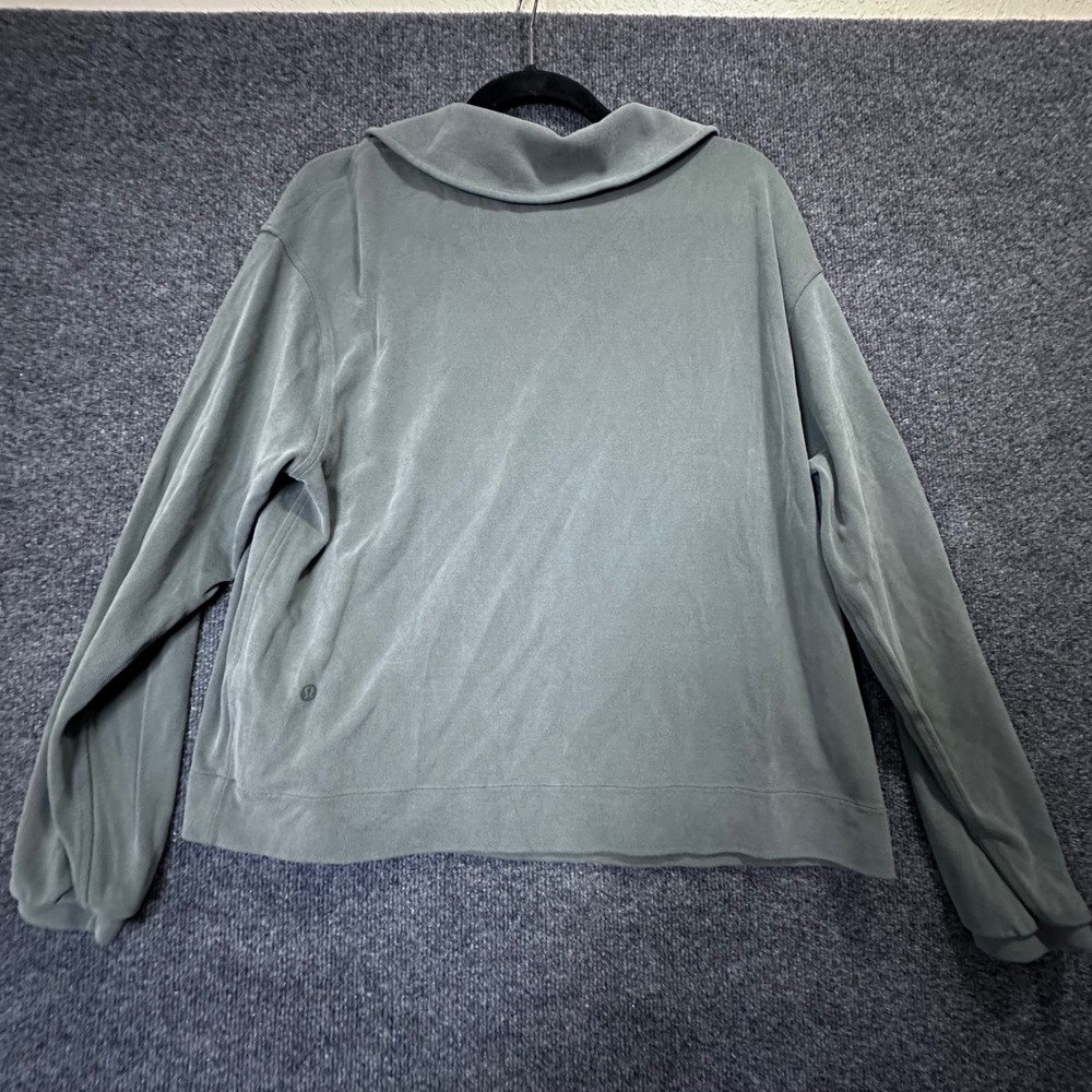 Lululemon Modal Blend Collared Pullover Long Sleeve Top Sage Green Small - Picture 4 of 5